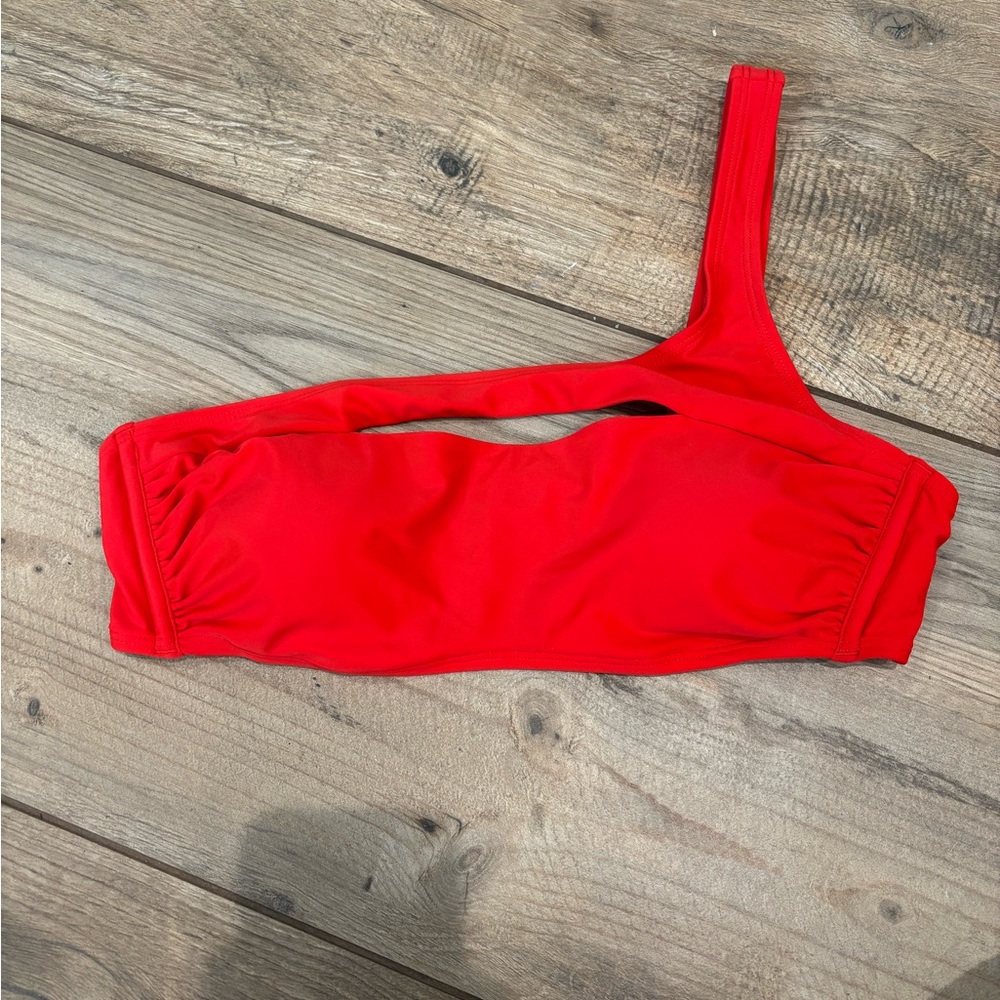 Red One-Shoulder Bikini Top xhilaration NWOT